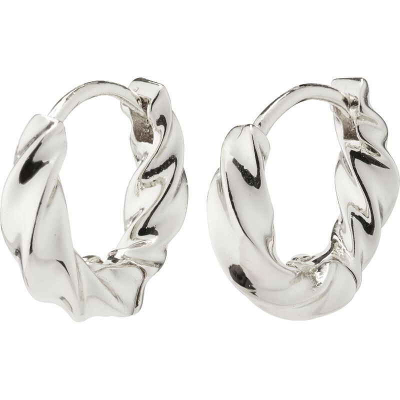 Pilgrim Taffy Recycled Small Swirl Hoop Earrings image number 0